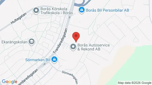Industrilokaler att hyra i Borås - kort over placeringen