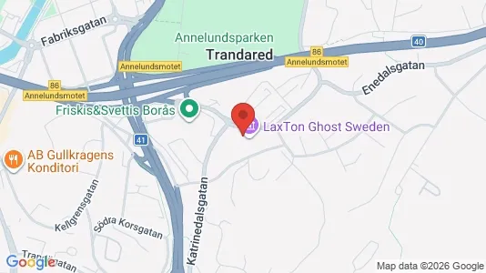 Lagerlokaler att hyra i Borås - kort over placeringen