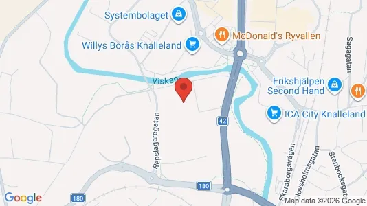 Industrilokaler att hyra i Borås - kort over placeringen