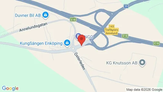 Lagerlokaler att hyra i Enköping - kort over placeringen