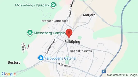 Industrilokaler att hyra i Falköping - kort over placeringen