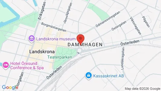 Lagerlokaler att hyra i Landskrona - kort over placeringen