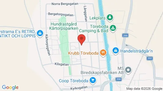Lagerlokaler att hyra i Töreboda - kort over placeringen