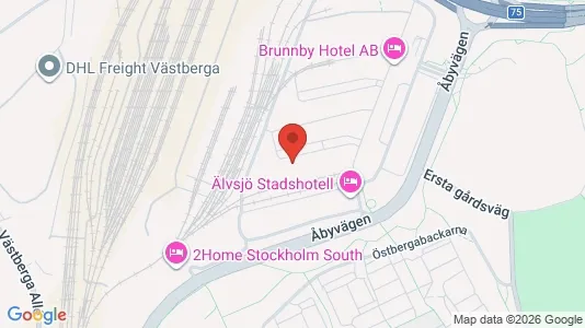 Lagerlokaler att hyra i Hammarbyhamnen - kort over placeringen