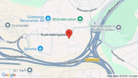 Lagerlokaler att hyra i Västra hisingen - kort over placeringen
