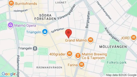 Lagerlokaler att hyra i Malmö Centrum - kort over placeringen