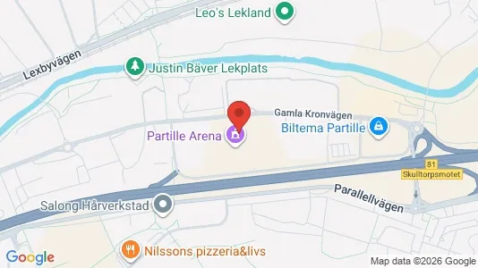 Lagerlokaler att hyra i Partille - kort over placeringen