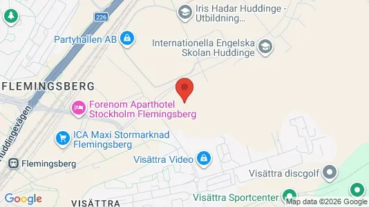 Lagerlokaler att hyra i Huddinge - kort over placeringen