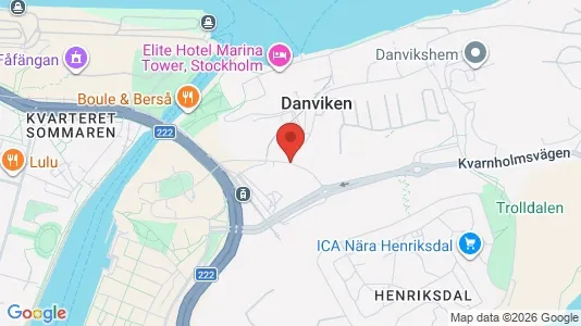 Lagerlokaler att hyra i Nacka - kort over placeringen