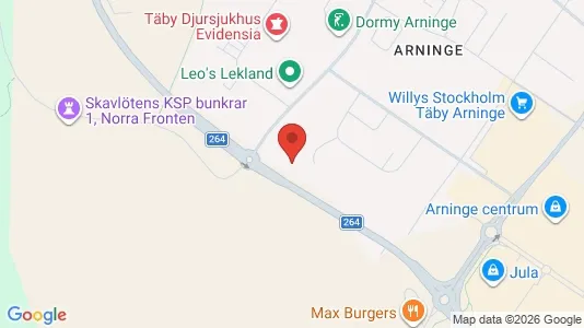 Lagerlokaler att hyra i Täby - kort over placeringen