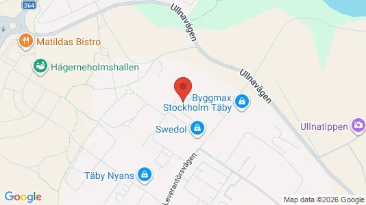 Lagerlokaler att hyra i Täby - kort over placeringen