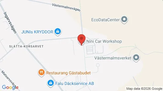 Industrilokaler att hyra i Falun - kort over placeringen