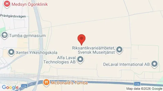Lagerlokaler att hyra i Botkyrka - kort over placeringen