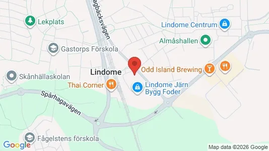 Industrilokaler att hyra i Mölndal - kort over placeringen
