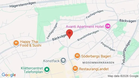 Lagerlokaler att hyra i Söderort - kort over placeringen
