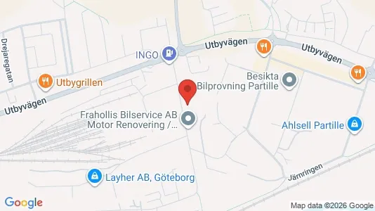 Kontorslokaler att hyra i Göteborg Östra - kort over placeringen