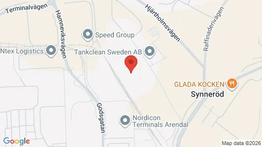 Lagerlokaler att hyra i Västra hisingen - kort over placeringen