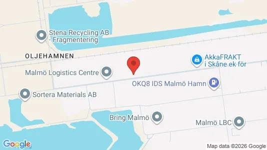 Lagerlokaler att hyra i Malmö Centrum - kort over placeringen