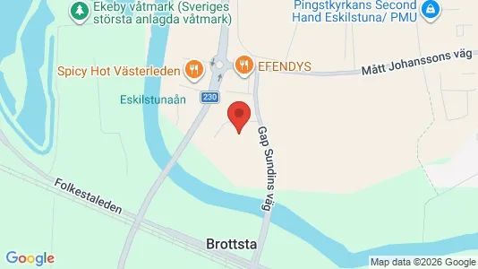 Lagerlokaler att hyra i Eskilstuna - kort over placeringen
