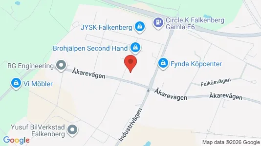 Lagerlokaler att hyra i Falkenberg - Bild från Google Street View