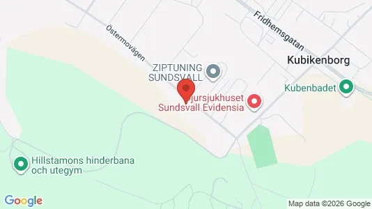 Lagerlokaler att hyra i Sundsvall - kort over placeringen
