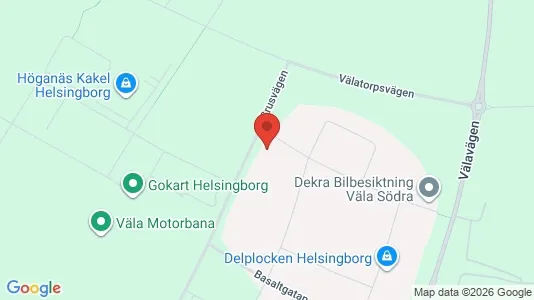 Lagerlokaler att hyra i Helsingborg - kort over placeringen