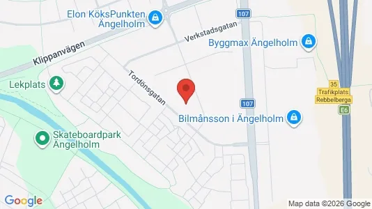 Lagerlokaler att hyra i Ängelholm - kort over placeringen