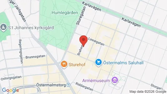 Lagerlokaler att hyra i Östermalm - kort over placeringen