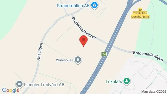 Lagerlokaler att hyra i Ljungby - kort over placeringen