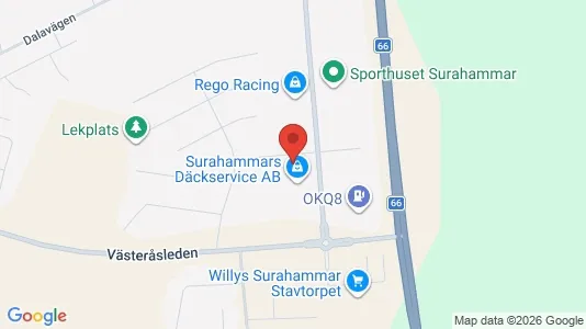 Lagerlokaler att hyra i Surahammar - kort over placeringen