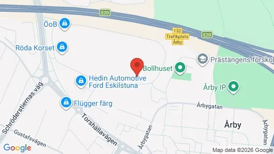 Lagerlokaler att hyra i Eskilstuna - kort over placeringen