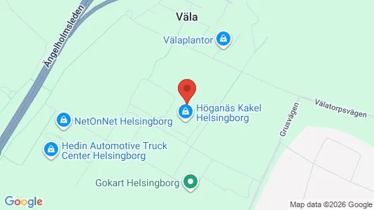 Lagerlokaler att hyra i Helsingborg - kort over placeringen