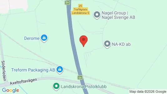 Lagerlokaler att hyra i Landskrona - kort over placeringen