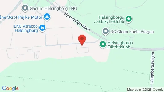 Lagerlokaler att hyra i Helsingborg - kort over placeringen