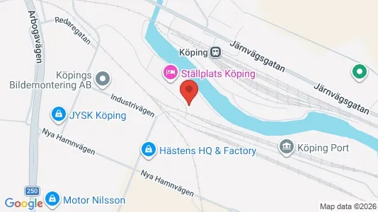 Industrilokaler att hyra i Köping - kort over placeringen