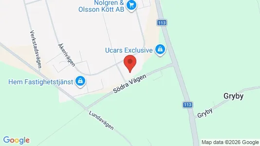 Lagerlokaler att hyra i Eslöv - Bild från Google Street View