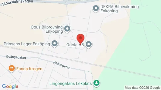 Industrilokaler att hyra i Enköping - kort over placeringen