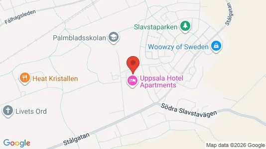 Industrilokaler att hyra i Uppsala - kort over placeringen