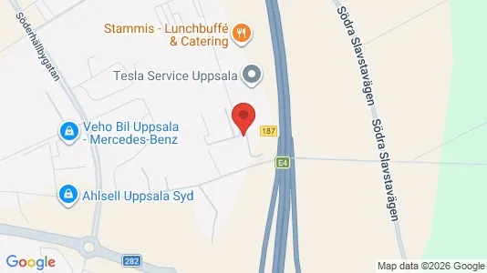 Industrilokaler att hyra i Uppsala - kort over placeringen