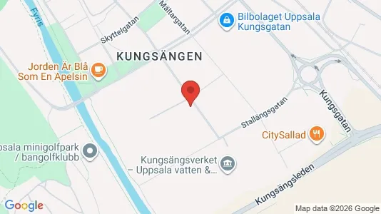 Industrilokaler att hyra i Uppsala - kort over placeringen