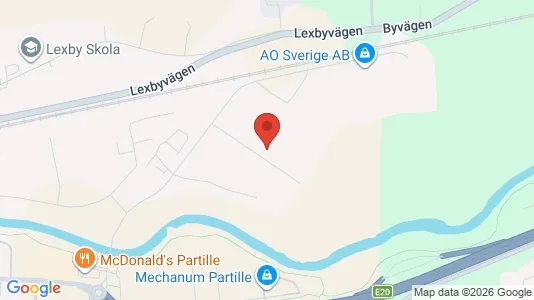 Lagerlokaler att hyra i Partille - kort over placeringen