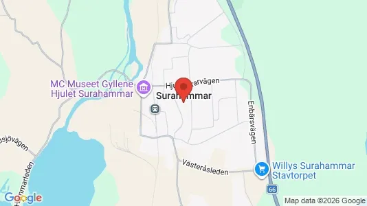 Lagerlokaler att hyra i Surahammar - kort over placeringen