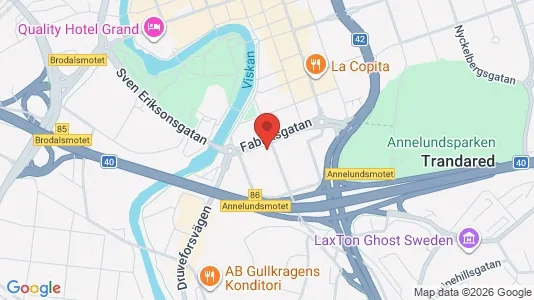 Lagerlokaler att hyra i Borås - kort over placeringen