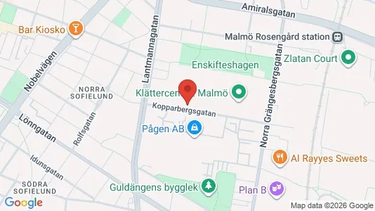 Lagerlokaler att hyra i Sofielund - kort over placeringen