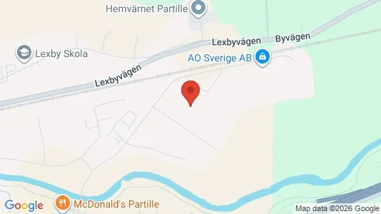 Lagerlokaler att hyra i Partille - kort over placeringen