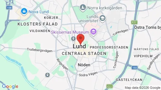 Lagerlokaler att hyra i Lund - kort over placeringen