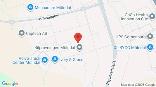 Kontorslokaler att hyra i Mölndal - kort over placeringen