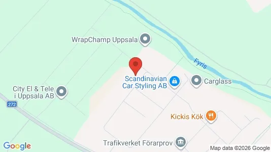 Industrilokaler att hyra i Uppsala - kort over placeringen