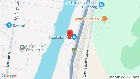 Industrilokaler att hyra i Göteborg Östra - kort over placeringen