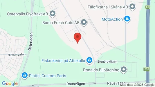 Industrilokaler att hyra i Helsingborg - kort over placeringen